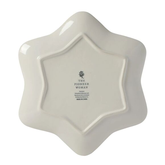 Pioneer Woman Vintage Lace Snowflake 4-Pk Stoneware Plates White 8.5-in Gift NEW - Picture 6 of 9